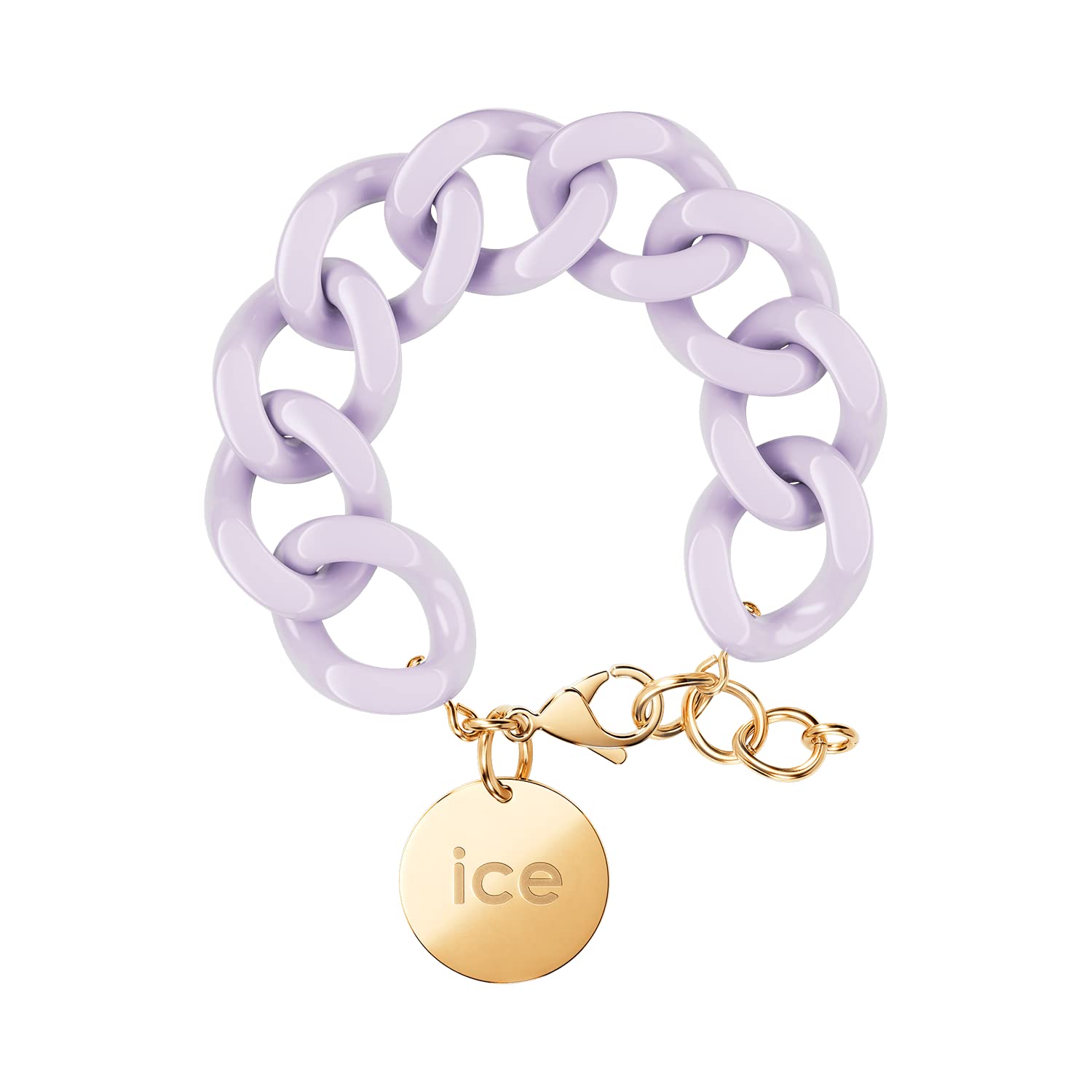 ICE - Jewellery - Chain bracelet - Lavender - Chunky Chain Bracelet for Women in Purple Colour with a Gold Medal (020351)