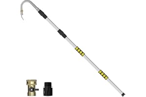 SISUPASSIE 24FT Reach Gutter Cleaning Tools from Ground, Telescopic Rain Gutter Cleaners Tool with Quick Connect Adapter and Heavy