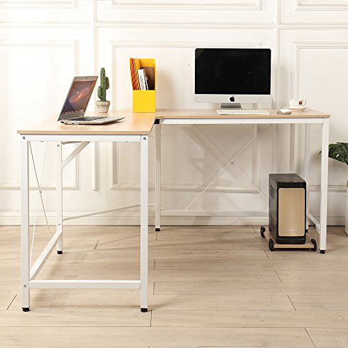 image for DlandHome L-Shaped Computer Desk 59
