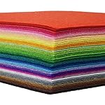 42pcs Felt Fabric Sheet 4"x4" Assorted Color DIY Craft Squares Nonwoven 1mm Thick