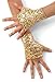 Balera Costume Fingerless Gloves Sequin Spandex Gold SMC
