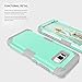 Galaxy S8 Case, AOKER [New] [Perfect] 3 in 1 Shockproof Hybrid Heavy Duty High Impact Hard Plastic +Soft Silicon Rubber Armor Defender Protective Case Cover for Galaxy S8 (Mint Grey)