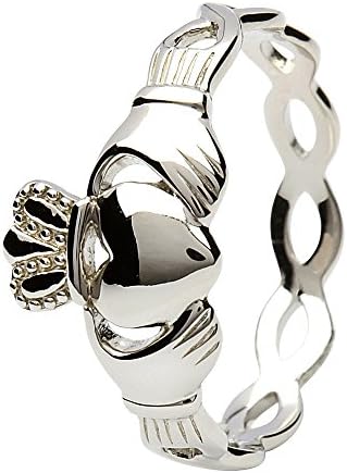 Women's Sterling Silver Claddagh Ring with Infinity Band (9)