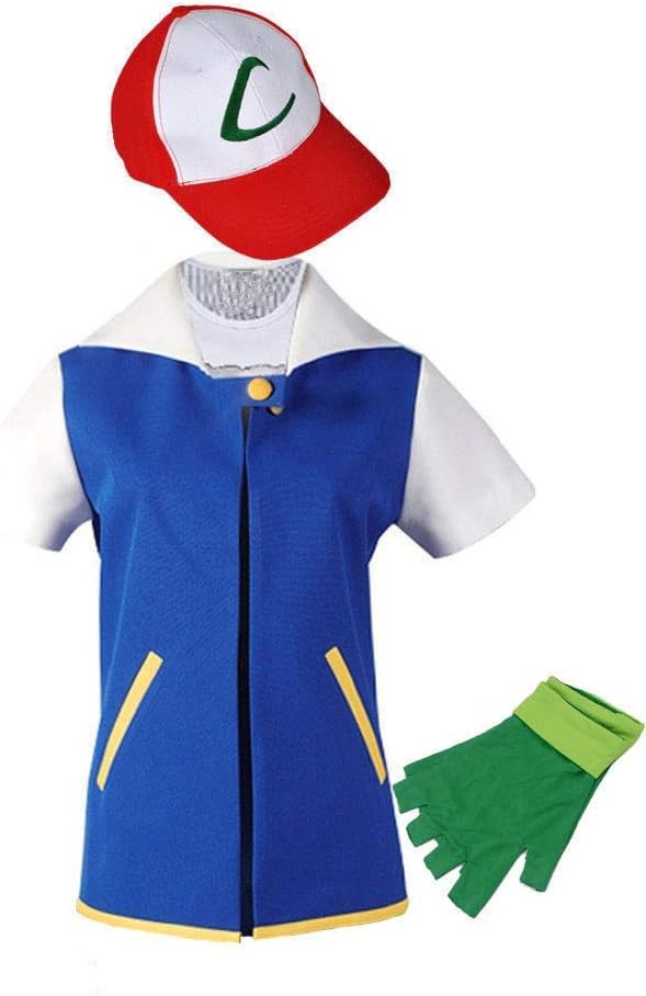 Adult Kids Cosplay Costume Jacket Gloves Hat Set Trainer Halloween Hoodie