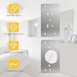 Flintronic 2PCS Stainless Steel Hinge Repair Brackets with 12 Screws view 2