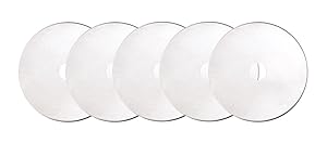 Fiskars 193730-1004 Straight Rotary Replacement Blades, 60mm, 5 Pack (01-004013J)