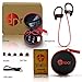 Sports Bluetooth Headphones Wireless, [DR ROCK] IPX7 Waterproof HD Stereo Sweatproof in Ear Earbuds w/Mic for Gym Running Workout 8 Hour Battery Noise Cancelling Headsets for iPhone and Android