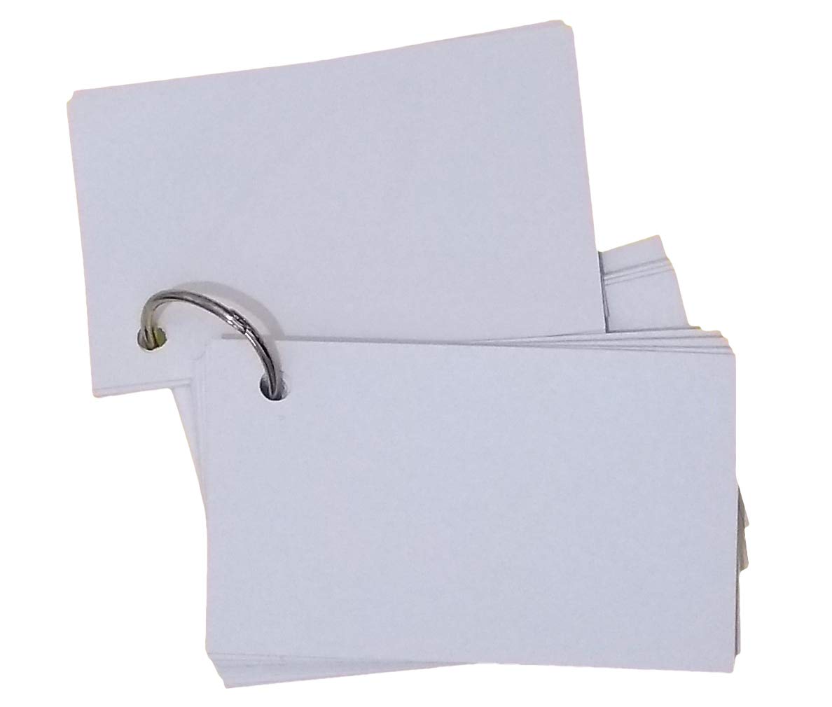 IMPRINT 100 White Blank Flash Cards, Index Cards with 2 Card Rings