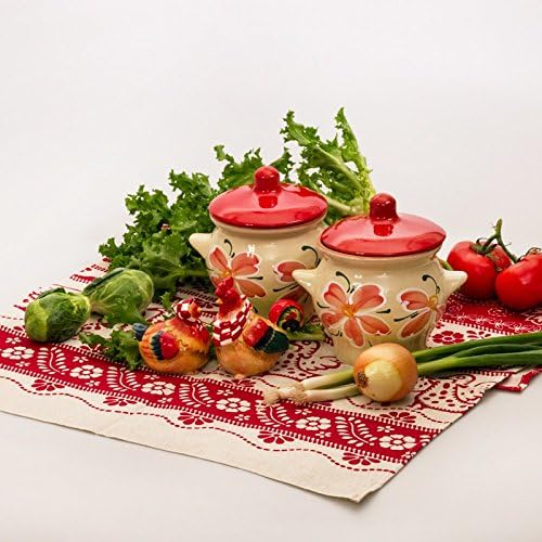 Barnyard Kitchen Gift Set. Stoneware. Clay Pots