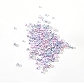 150 Pieces Gradient Undrilled ABS Art Faux Pearls for Vase Fillers 3-8mm No Hole Makeup Beads Mermaid Imitation Round Pearl Beads for Table Scatter Home Wedding Decoration (06)