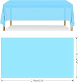 ELECLAND Blue Plastic Table Cover 54 x 108 inches Rectangle PEVA view 2