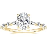 EAMTI 3 Carats 925 Sterling Silver Ring Oval Cut Cubic Zirconia Engagement Solitaire Marquise Promise Ring for Women Size 3-13
