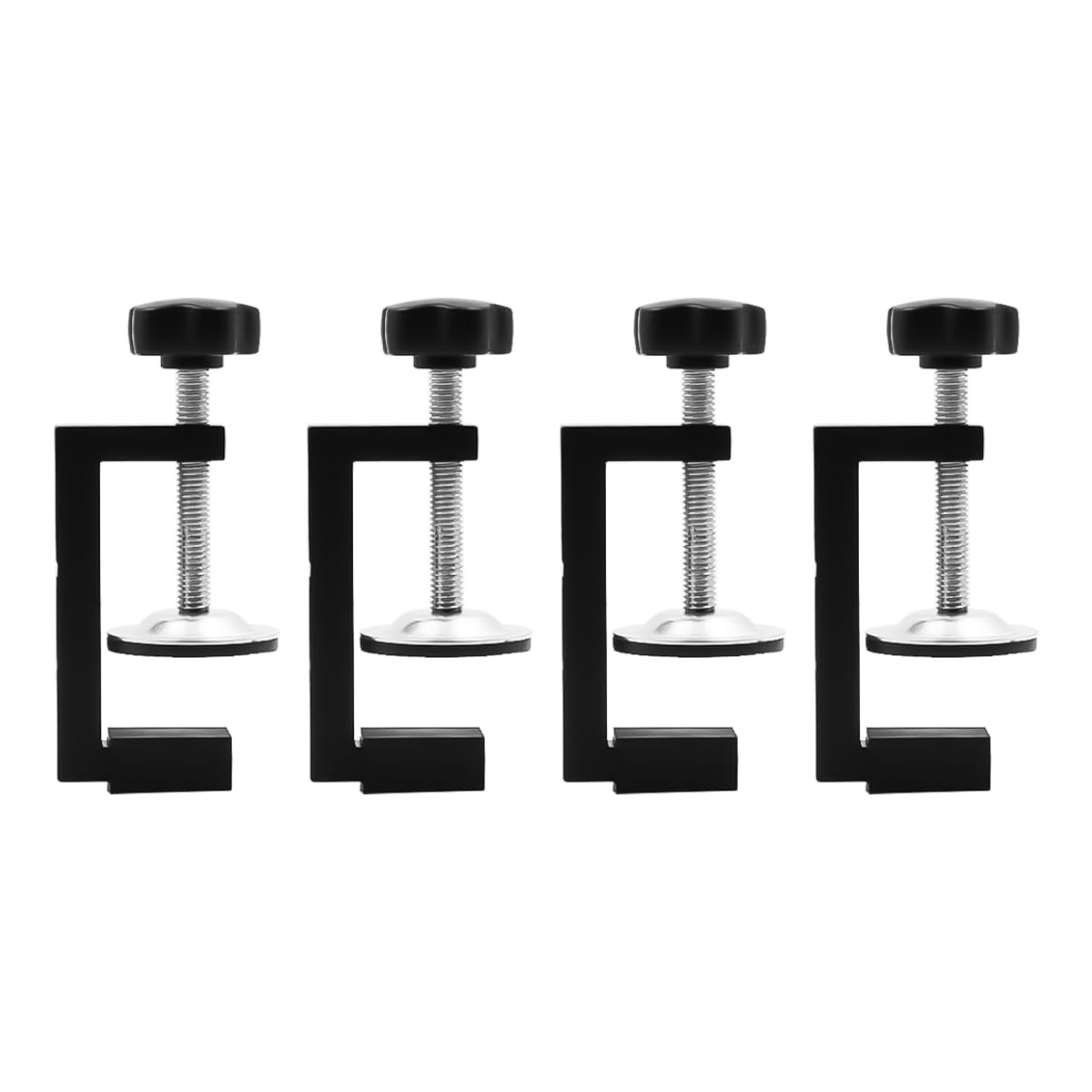 Tiardey 4pcs G Clamp, Adjustable Screw Clamps, Clamping Range 10-57 mm Table Clamp for Bedroom, Kitchen, Bathroom, Shelf