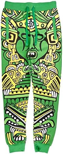 Imperious Tribal Jogger Pants Sweatpants Green Mens Large