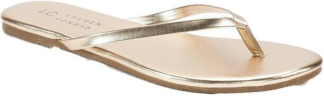 lauren conrad gold flip flops