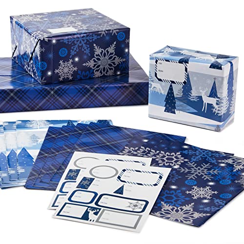 Hallmark Flat Christmas Wrapping Paper Sheets with