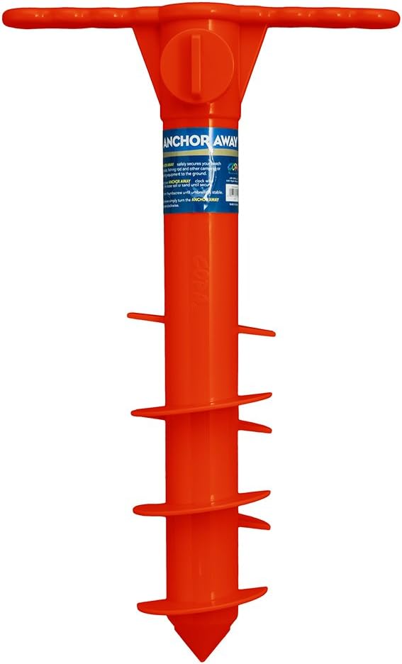 copa Improved Quality Beach Umbrella Anchor Sand Auger and Fishing Pole Sand Anchor Assorted Colors