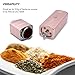 Easy Grinder Electric Spice Herb Grinder and Dispenser with Replacement Blades 2.5g Storage Chamber, Adjustable Magnetic Swing Tip, Rechargeable Battery, USB cord, and Cleaning Brush Rose Gold
