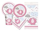 Pink Elephant Baby Shower Party Package - Serves 16 (Pink)