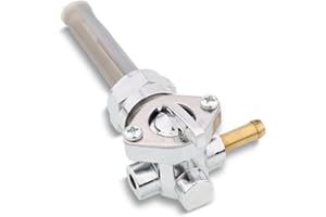 TSUNG 22mm Petcock Fuel Valve – Gas Tank Shut-Off Switch with 1/4" Outlet, Aftermarket Replacement for Most V-Twin, Cruiser, Touring, Bobber, Chopper & Custom Motorcycles (Right Outlet)