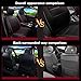 Super PDR Luxury PU Leather Auto Car Seat Covers 5 Seats Full Set Universal Fit Easy to Clean Anti-Slip Four Seasons General Car Seat Cushions (Black&Red M)