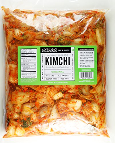 Lucky Foods Seoul Kimchi (Pack of 1) Authentic Made to Order Korean Kimchi (Original, 56 oz) - Keto / Gluten Free / Non…