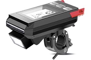 SIUKE USB Rechargeable Waterproof Bike Speedometer Multifunctional Bike Cycling Speedmeter Wireless Bicycle Speed Meter with Light and Horn USB Rechargeable Waterproof Bike Speedometer Full Screen