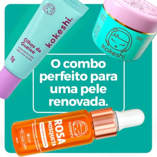 Kit Renovadores Kokeshi Pele Porcelana Óleo de Rosa Mosqueta para o rosto