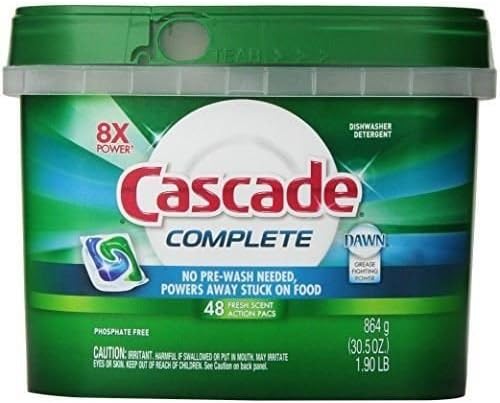 Nceonshop(TM) Cascade Complete All-in-1 ActionPacs Dishwasher Detergent, Fresh Scent, New
