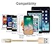Miger Fast Charge Cable 4Pack 1Ft/3Ft/6Ft/10Ft Nylon Braided MFi Certified - 8 pins Connector Cables Compatible with iPhone X / 8/8 Plus / 7/7 Plus / 6 / 6s Plus / 5s / 5, iPad Mini / 4/3 (Gold)