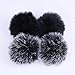 DIY 12pcs Faux Fur Pom Pom Ball for Knitting Hat with Snap Button, Beanie Hat Fur Ball, Attachable Pompom Ball, Work Great with Knitting Loom