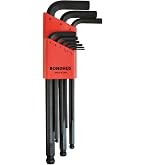 Bondhus 69499 Ball End L-Wrench Set w/ColorGuard Finish, 9 Piece