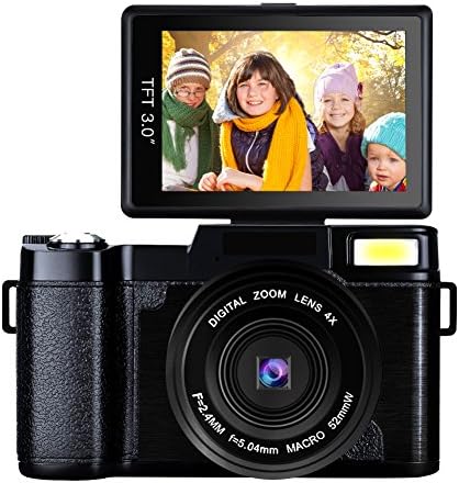 Video Camera Camcorder Full HD 1080p 24MP Digital Camera Retractable Flash Light Vlogging Camera With UV Lens