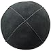 Suede Klipped Kippahs (medium, black)