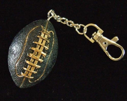 Black Football Fleur de Lis Key Chain New Orleans Mardi Gras Beads Spring Break Cajun Carnival Festival
