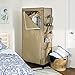 Honey-Can-Do WRD-01270 27-Inch Wide Storage Closet with 9-Side Storage and Shoe Bins, Tan