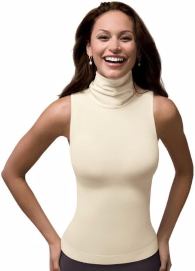 SPANX On Top and in Control Chic Sleeveless Turtleneck (974), Vanilla, L Amazon.ca Clothing