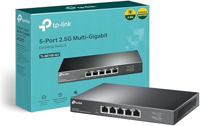 TP-Link TL-SG105-M2 5-Port 2.5Gbps Network Switch Plug Play Desktop Metal Casing