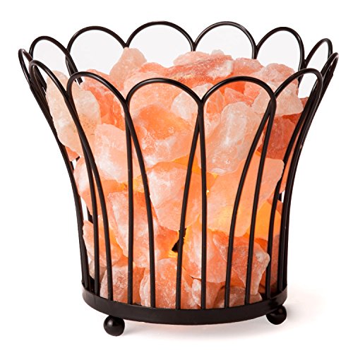Crystal decor natural himalayan salt lamp in blossom de…