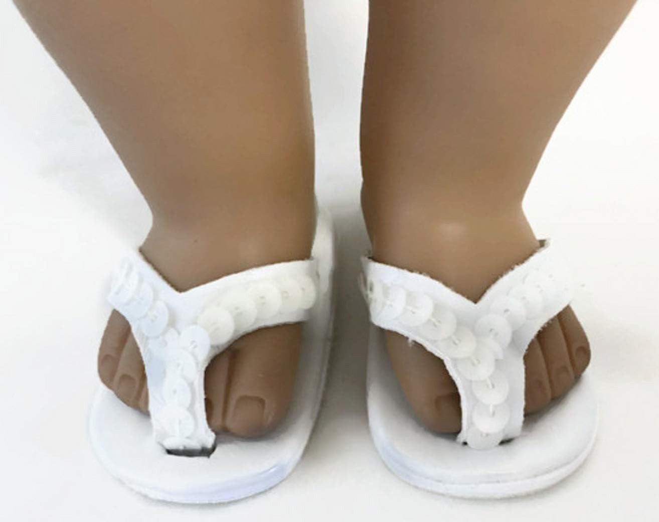 white sequin flip flops