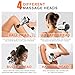 Massage Gun, ABsuper Upgraded Percussion Massager, Deep Tissue Massager with Four Different Heads for Different Muscle Groups, Cordless Handheld Massager for Muscles, Neck, Back, Leg, Shoulder, Hand