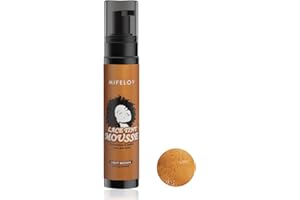 MIFELOY Women Lace Tint Melting Hair Mousse Foam 3.4 fl oz, Mocha Light Brown, Natural Finishing Edge Control Lace Color, Bold Hold Lace Spray Glue for Lace Front Wig Toupees Hair pieces, Wigs Tool Set