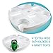 Cup Holder Beach Umbrella Tray - Plastic Patio Table & Pool Accessories - Holds 4 Drinks, Snacks, Sunglasses, Keys, Sunscreen, & Electronics