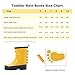 Outee Toddler Boys Shark Fin Fun Yellow Rain Boots Natural Rubber Waterproof in Solid Color for Kids