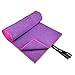 Flow Microfiber Quick Dry Swim Towel - Pool Towels for Competitive Swimming and Other Water Sports with Medium and Large Options Available (Purple, Medium (47” x 20”))