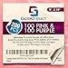 200 9X12 Pink / Purple Merchandise Bags - Eco-Friendly Glossy Bags, Die Cut Handles, Strong and Tear Resistant Shopping Bags, Wholesale, Foldable, Reusable, Perfect for Retail, T-shirts, Grocery