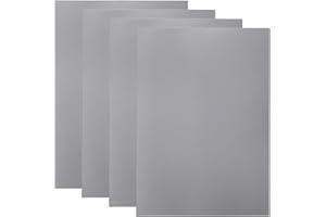 Tlence 4 Pack Rubber Stamp Sheets, 2.6 mm (0.1 inch) A4 Size Light Gray Rubber Pads, Soft Rubbers Mat for Engraving Machine Cutter, Laser Rubbers Carving Blocks Material to Making Custom Stamps