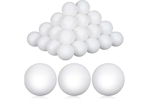 Milisten 50pcs Ping Pong Balls Bulk, Table Tennis Balls 40mm ABS White High Bounce for Party Pong, Club, Outdoor Yard Games, 