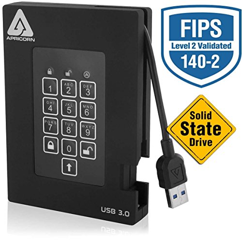 Apricorn Aegis Fortress FIPS 140-2 Validated 2TB USB 3.0 SSD (A25-3PL256-S2000F)