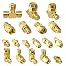 YOTENKO SMA connectors Kit 18pcs Adpater Standard SMA RP SMA Male to SMA Male Female RF Coax Coupling Nut Barrel Connector Converter for WiFi Antenna/FPV Drone/Extension Cable